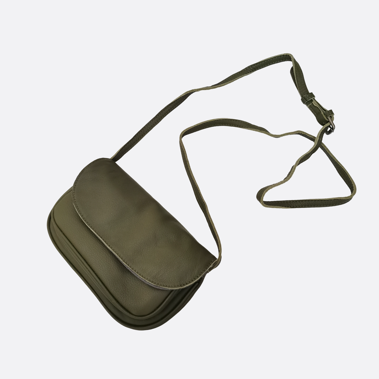 Women's genuine cowhide leather handbag Mini Messenger sling bag