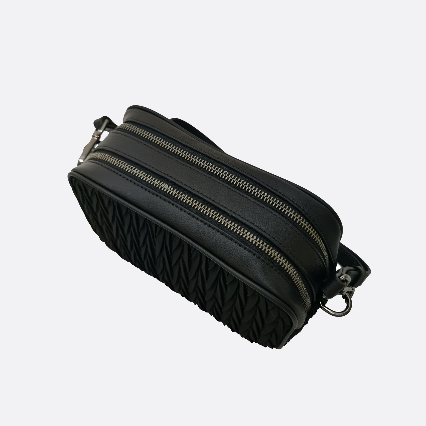 Women's nylon mix genuine cowhide leather handbag Murca design