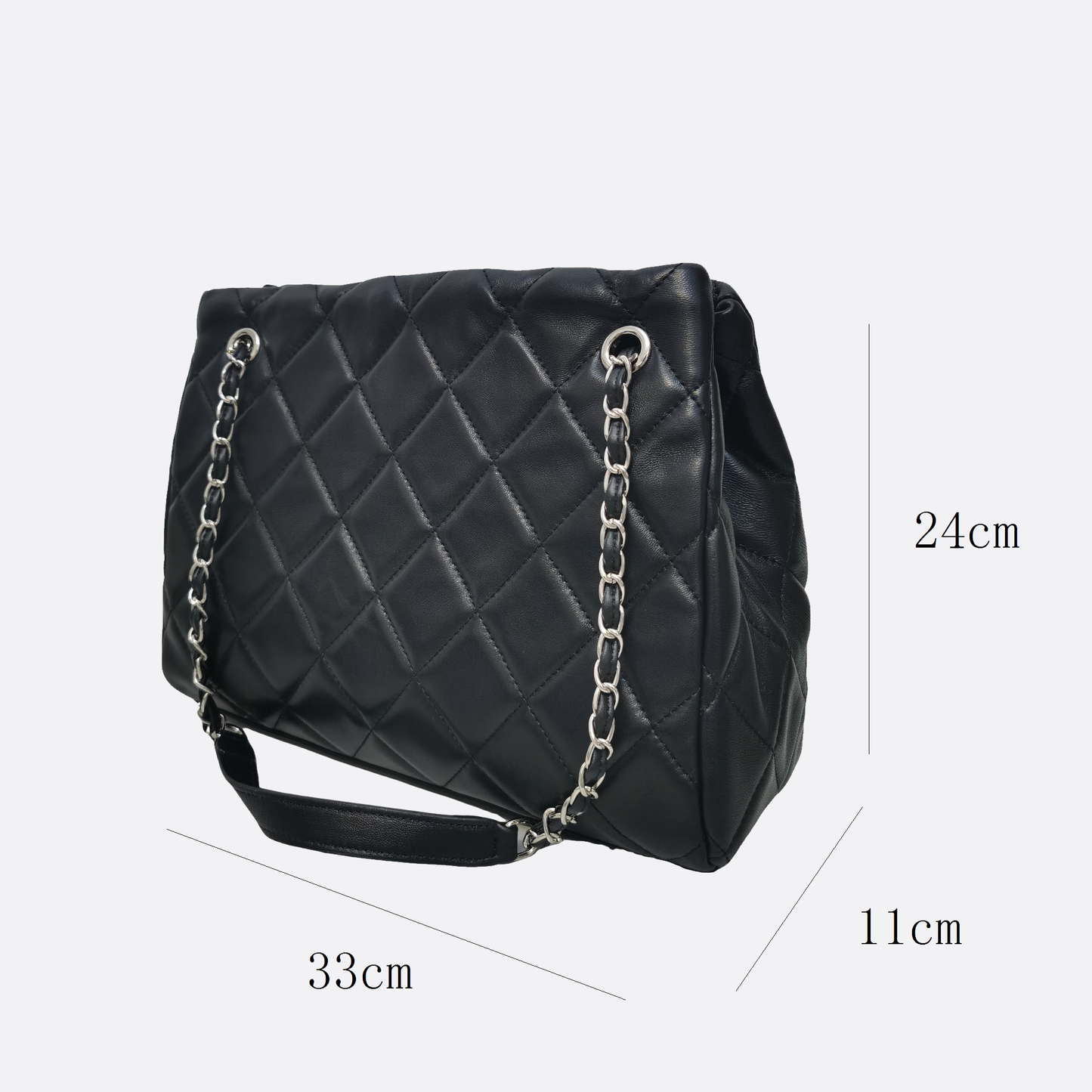Women's lambskin leather crossbody tote bag Vyar design