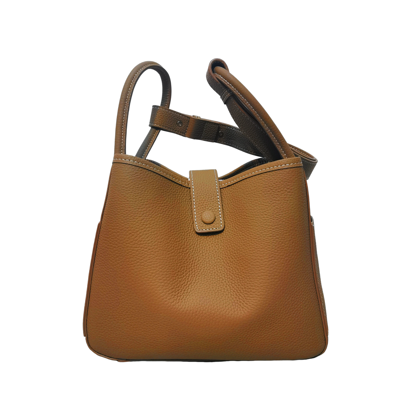 Women's genuine cowhide leather handbag Two handle design