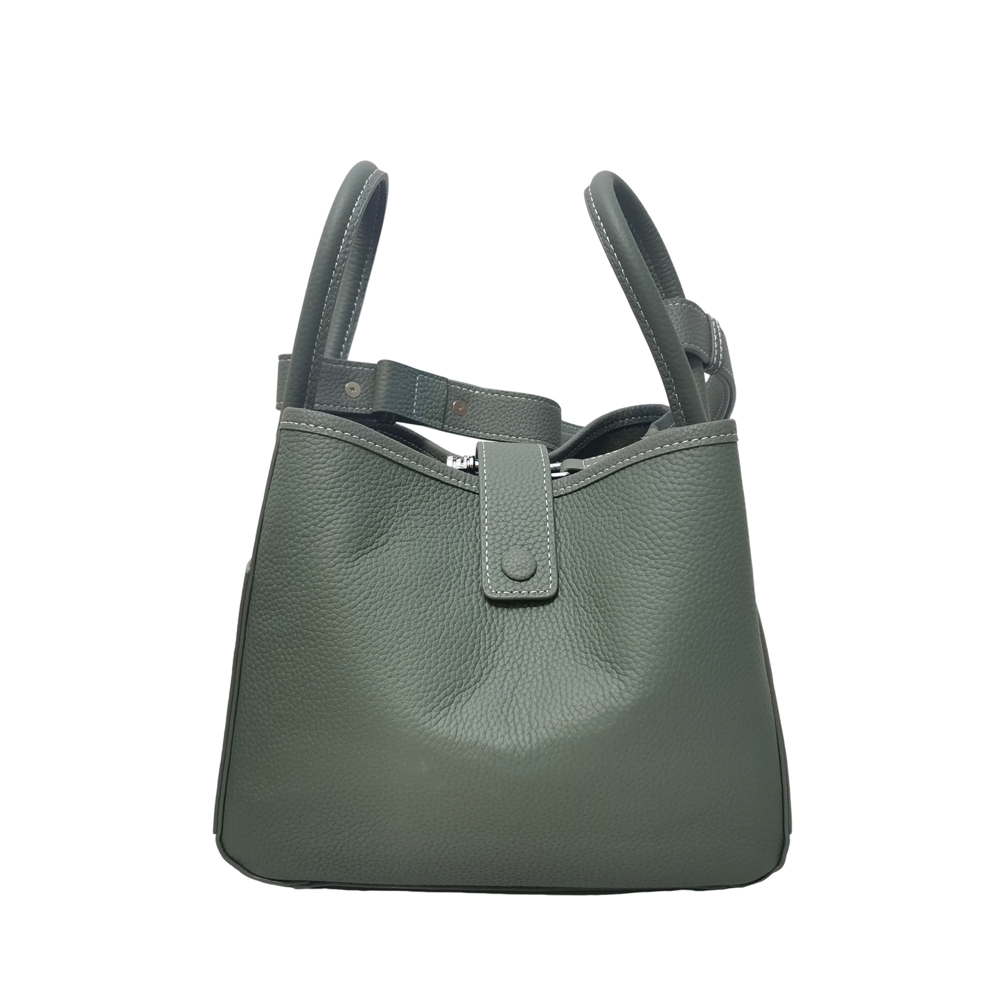 Women's genuine cowhide leather handbag Two handle design