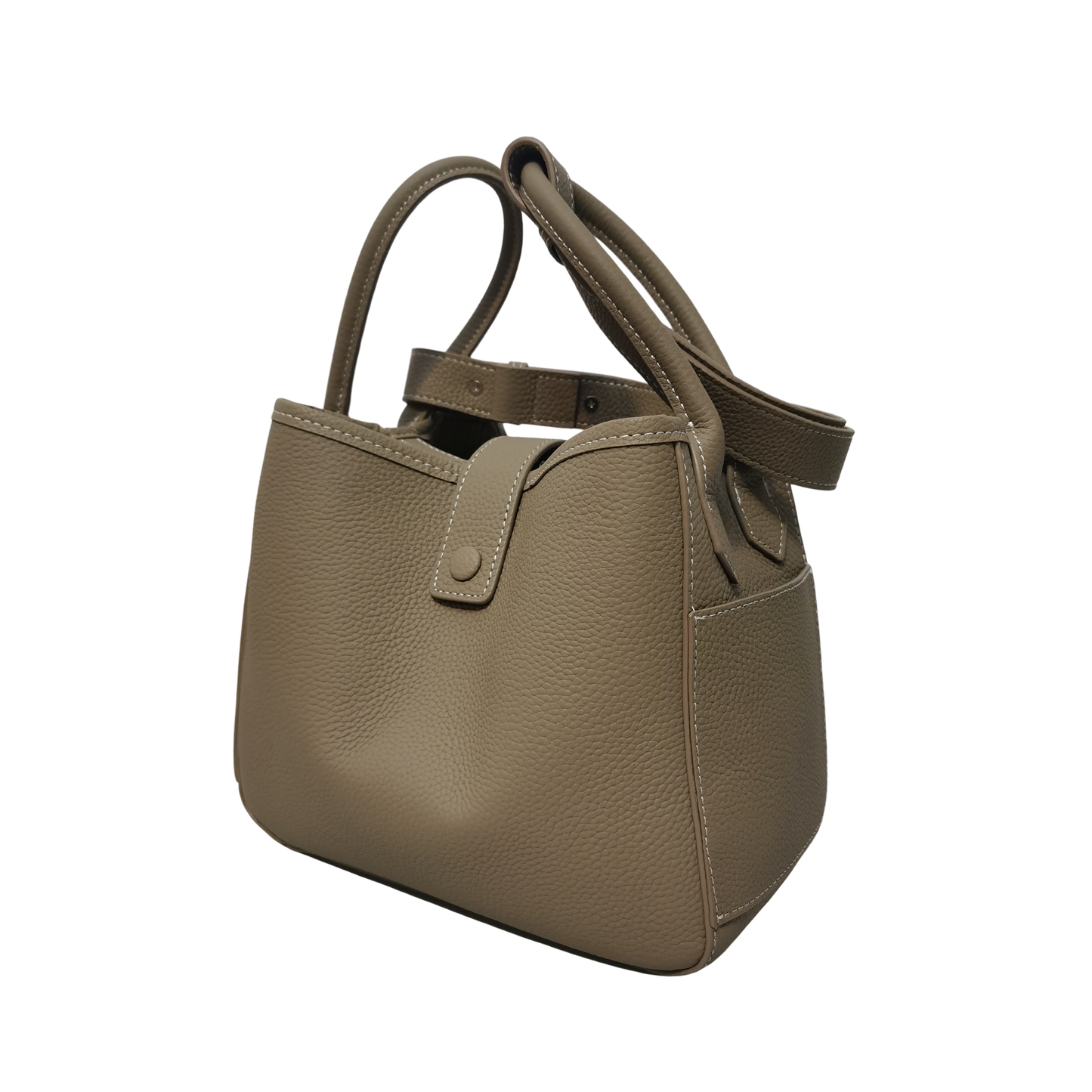 Women's genuine cowhide leather handbag Two handle design