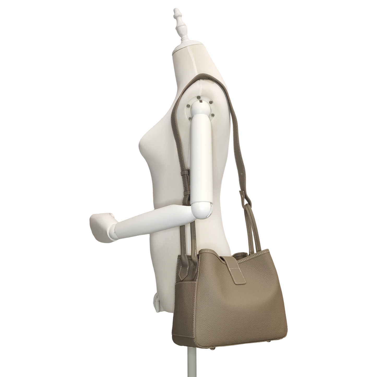 Women's genuine cowhide leather handbag Two handle design