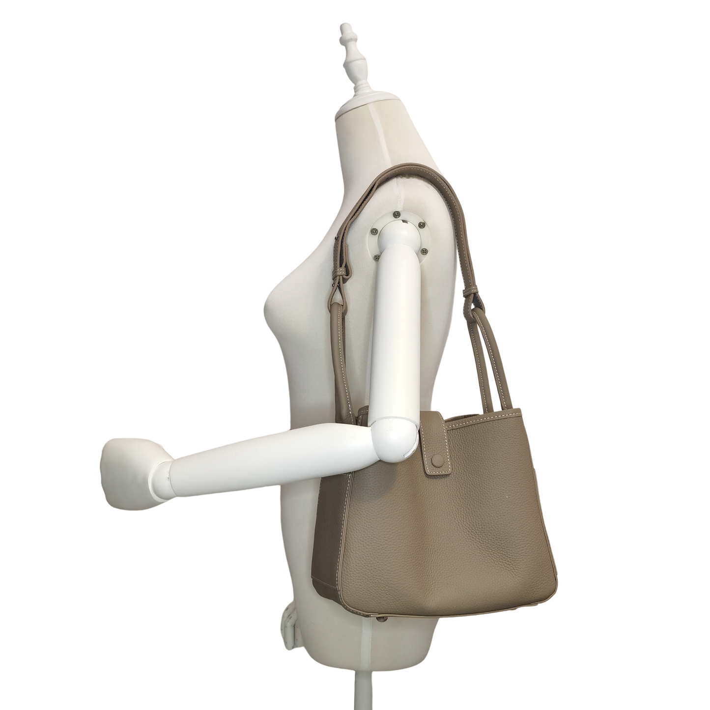 Women's genuine cowhide leather handbag Two handle design