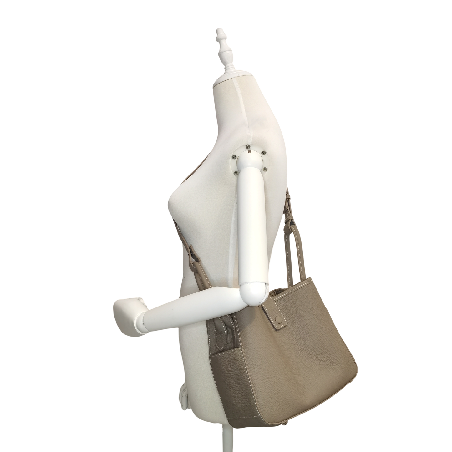 Women's genuine cowhide leather handbag Two handle design
