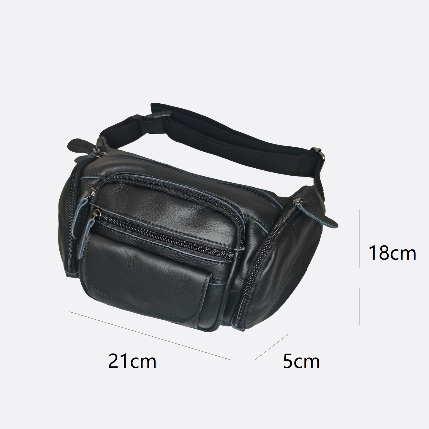 Unisex cowhide leather handbag Vesny pouch design waist bag