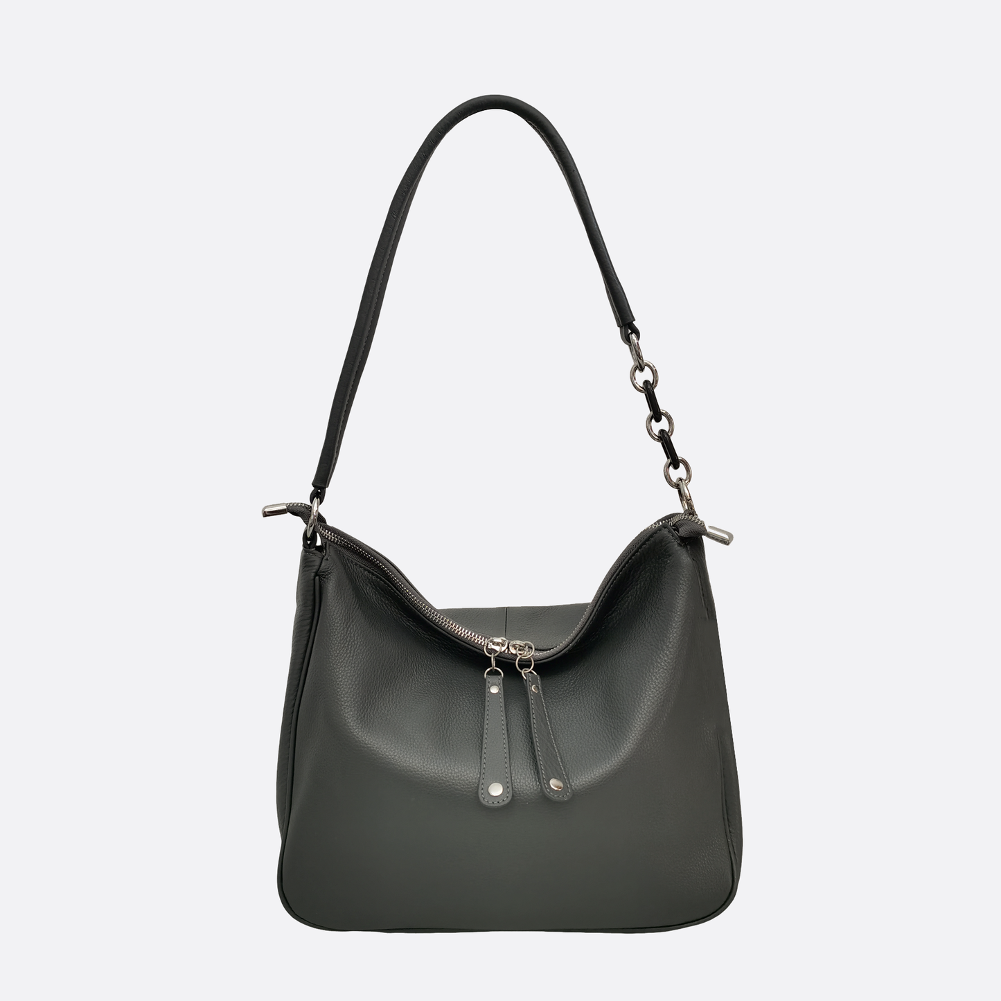 Women's genuine cowhide leather handbag Bora Chain design (chain removable upon request)