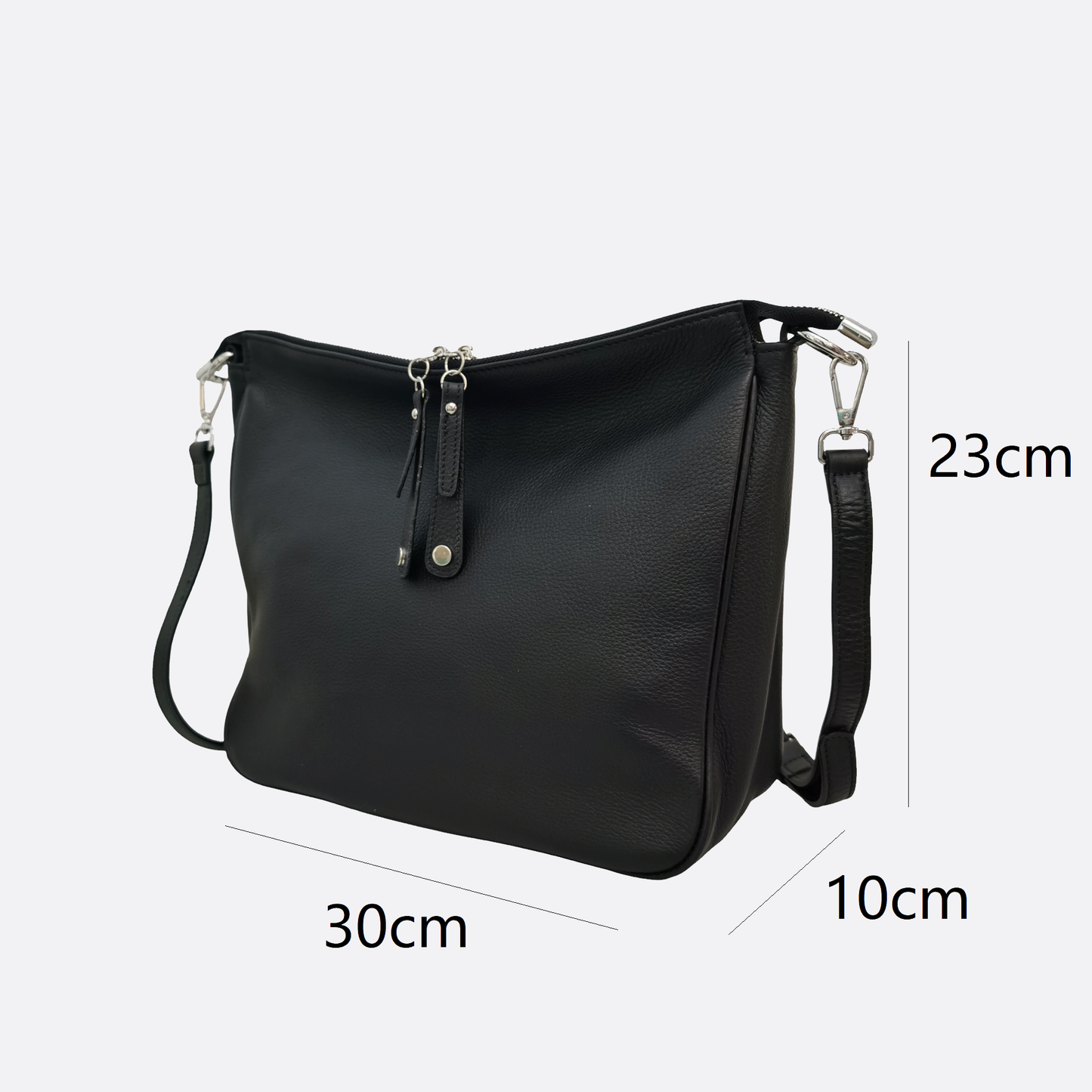 Women's genuine cowhide leather handbag Bora Chain design (chain removable upon request)