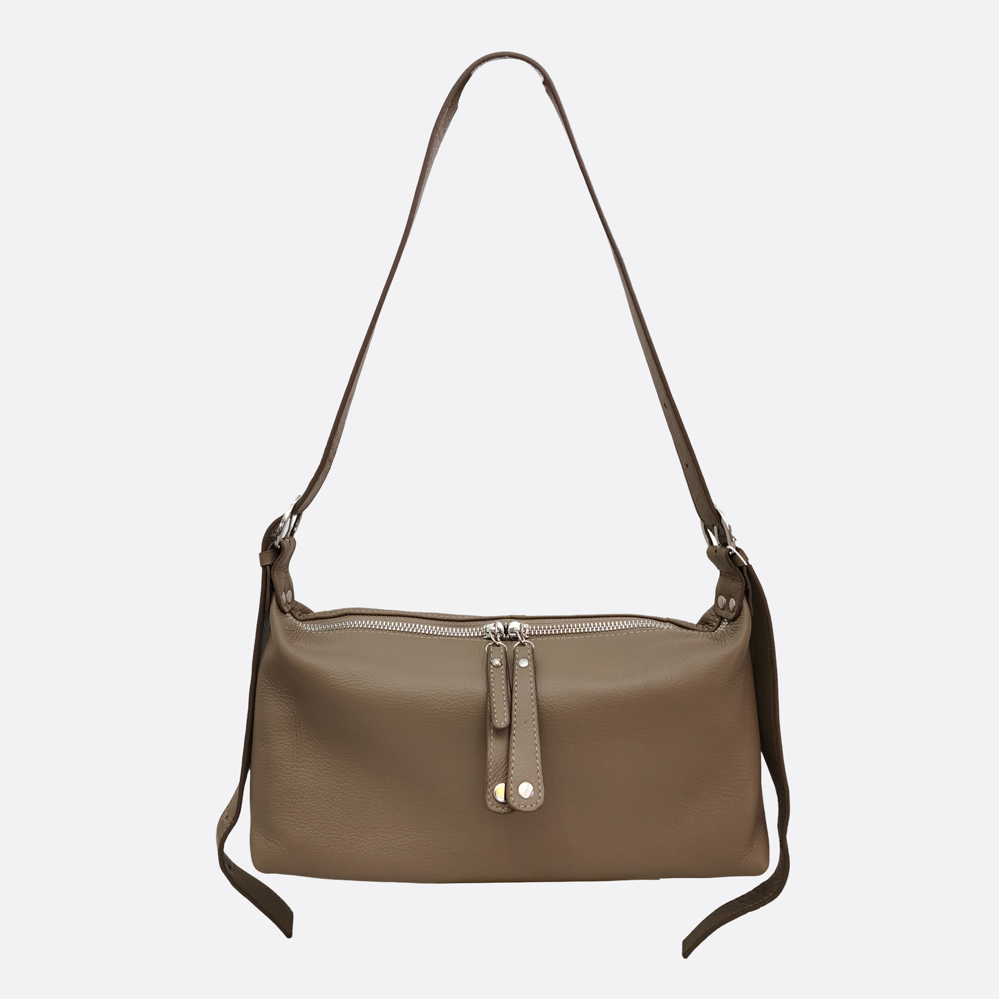 Women's genuine cowhide leather handbag Ingot design