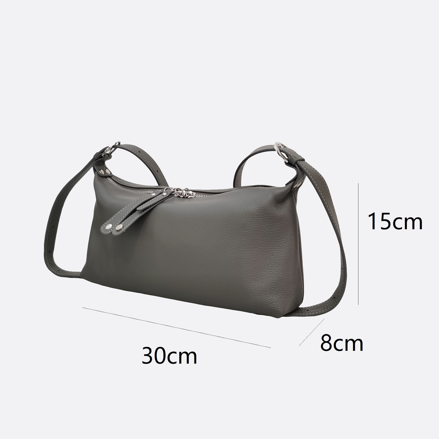 Women's genuine cowhide leather handbag Ingot design