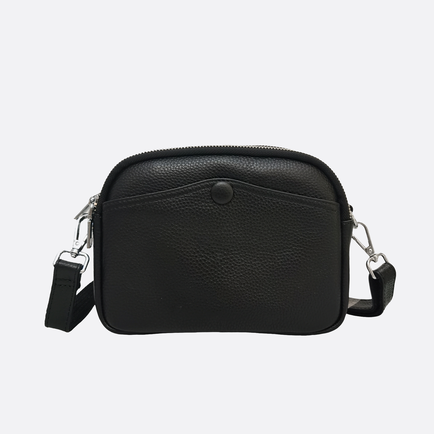 Women's genuine cowhide leather handbag Murca button design