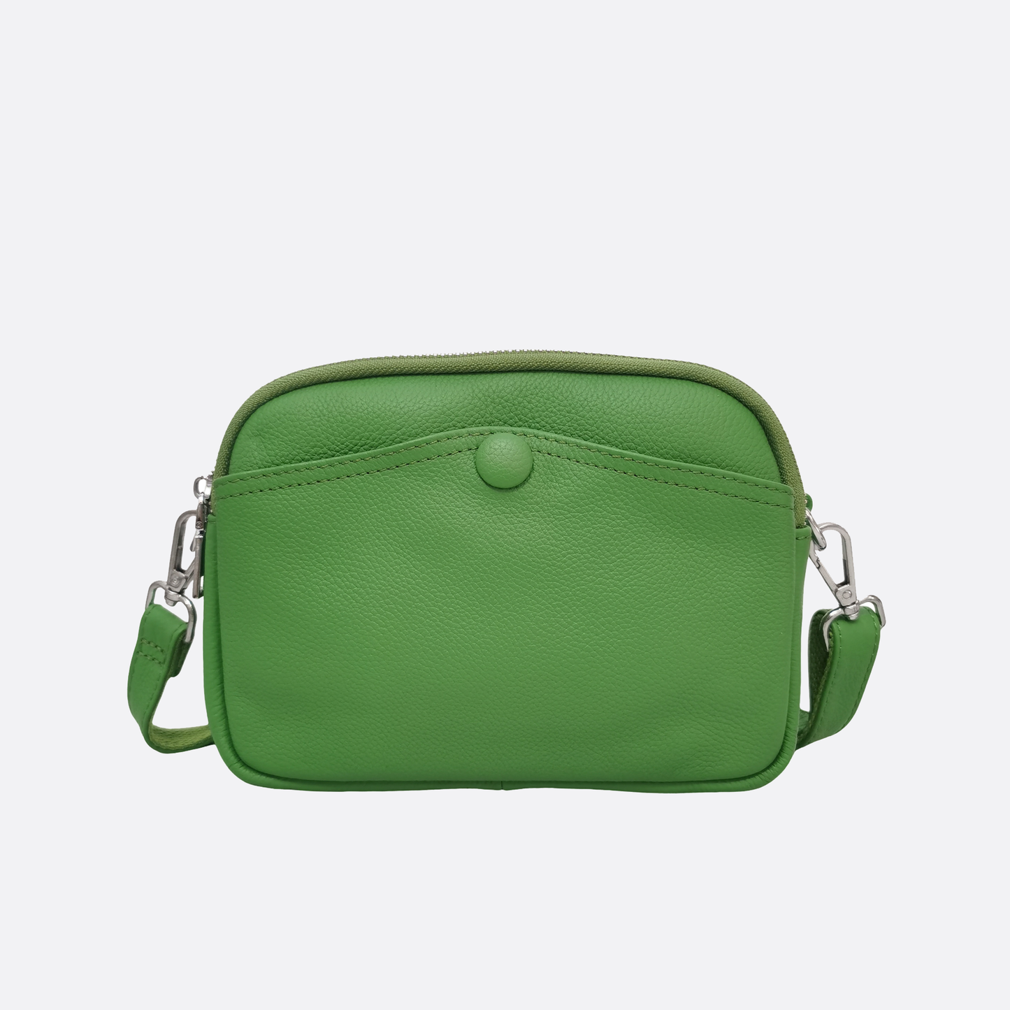 Women's genuine cowhide leather handbag Murca button design