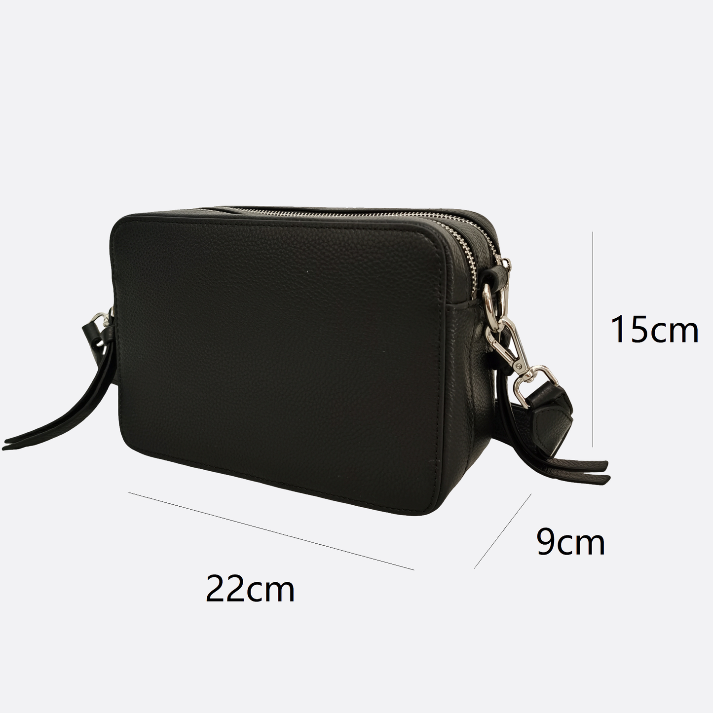 Women's genuine cowhide leather handbag Murca design with pouch