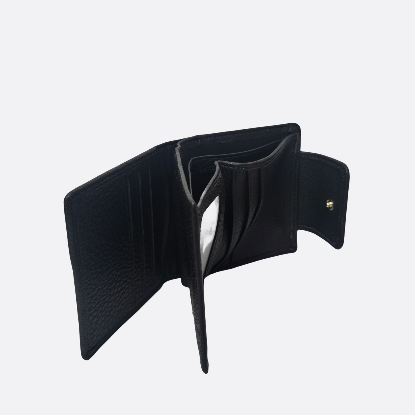 Women's genuine cowhide leather clasp short wallet