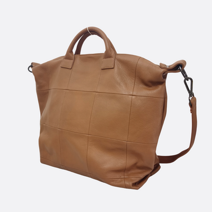 Unisex Men's and Women's genuine cowhide leather handbag Cara V4 design