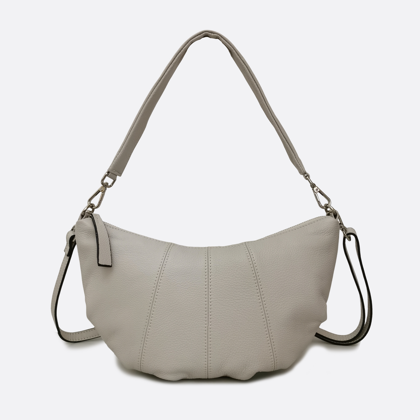 Women's genuine cowhide leather handbag Croissant design