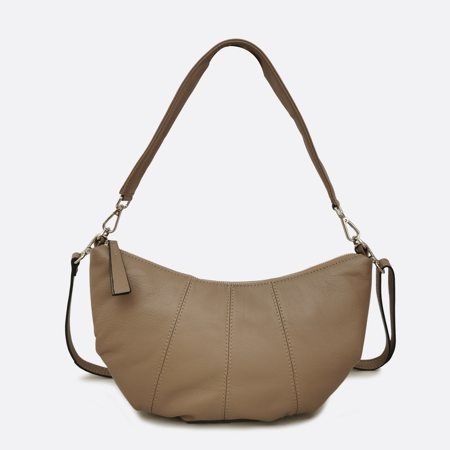 Women's genuine cowhide leather handbag Croissant design