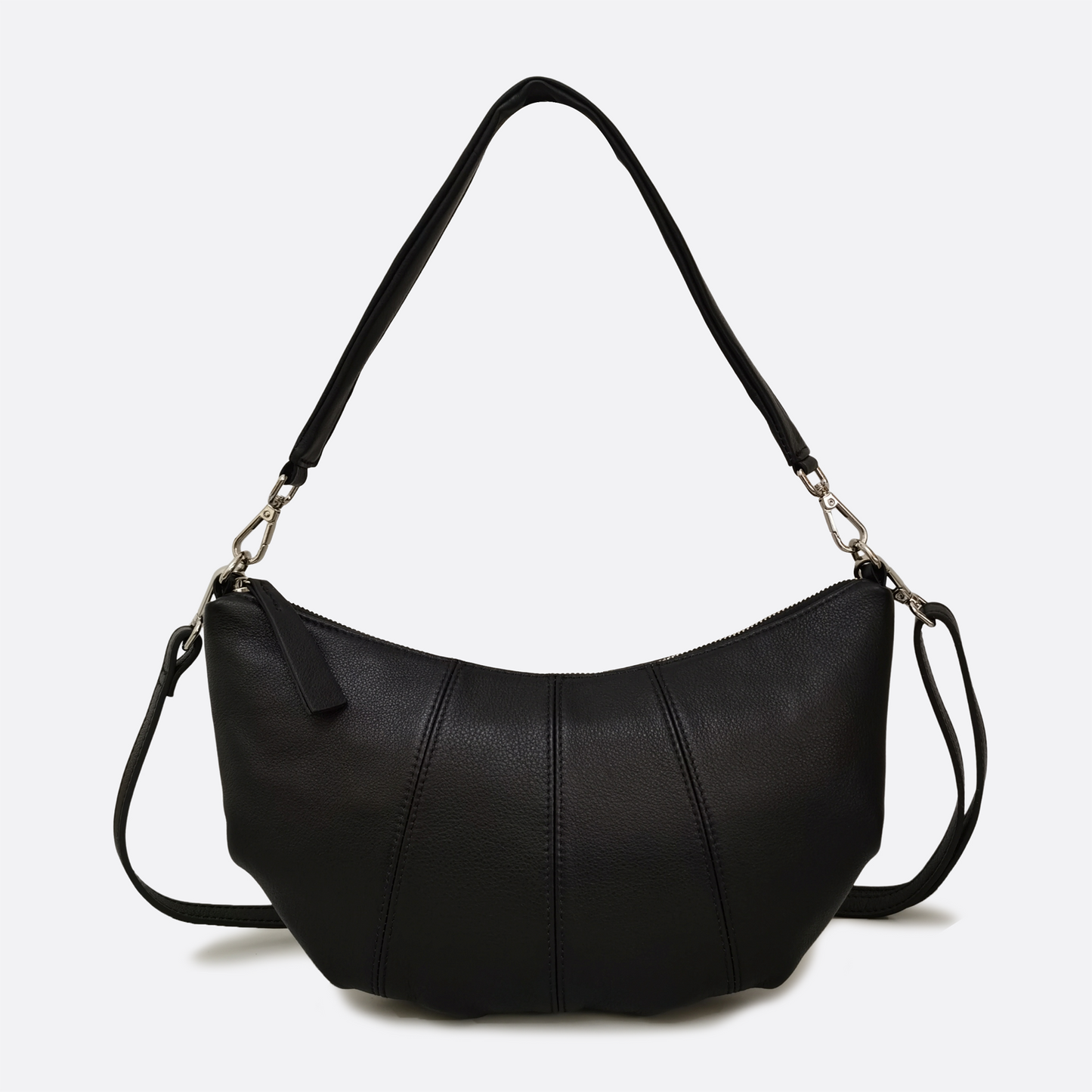 Women's genuine cowhide leather handbag Croissant design