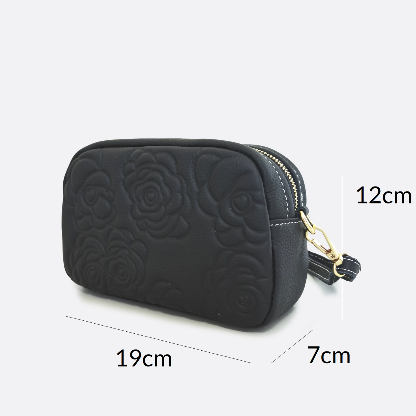 Women's genuine cowhide leather handbag Floral Mini Murca design