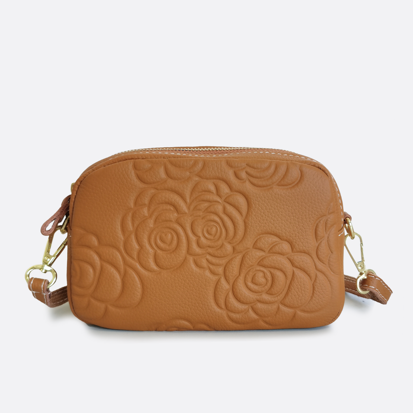 Women's genuine cowhide leather handbag Floral Mini Murca design