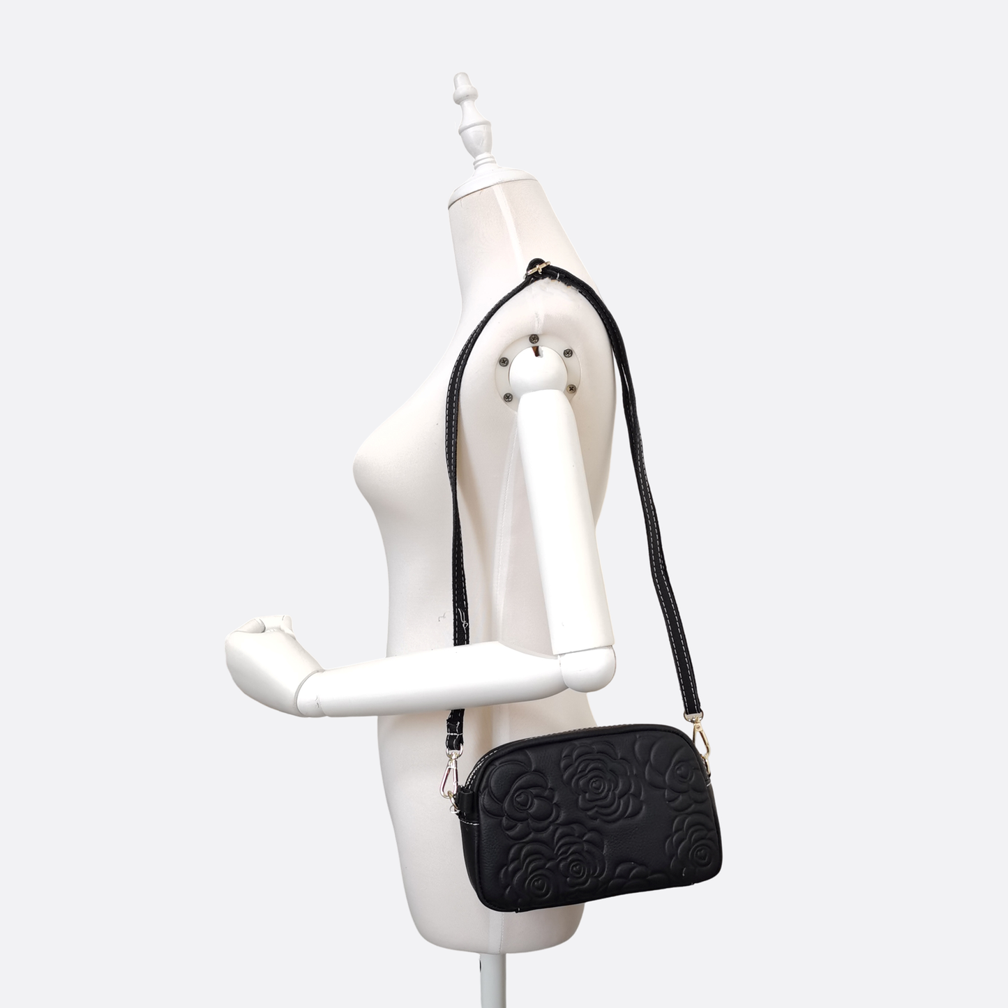 Women's genuine cowhide leather handbag Floral Mini Murca design