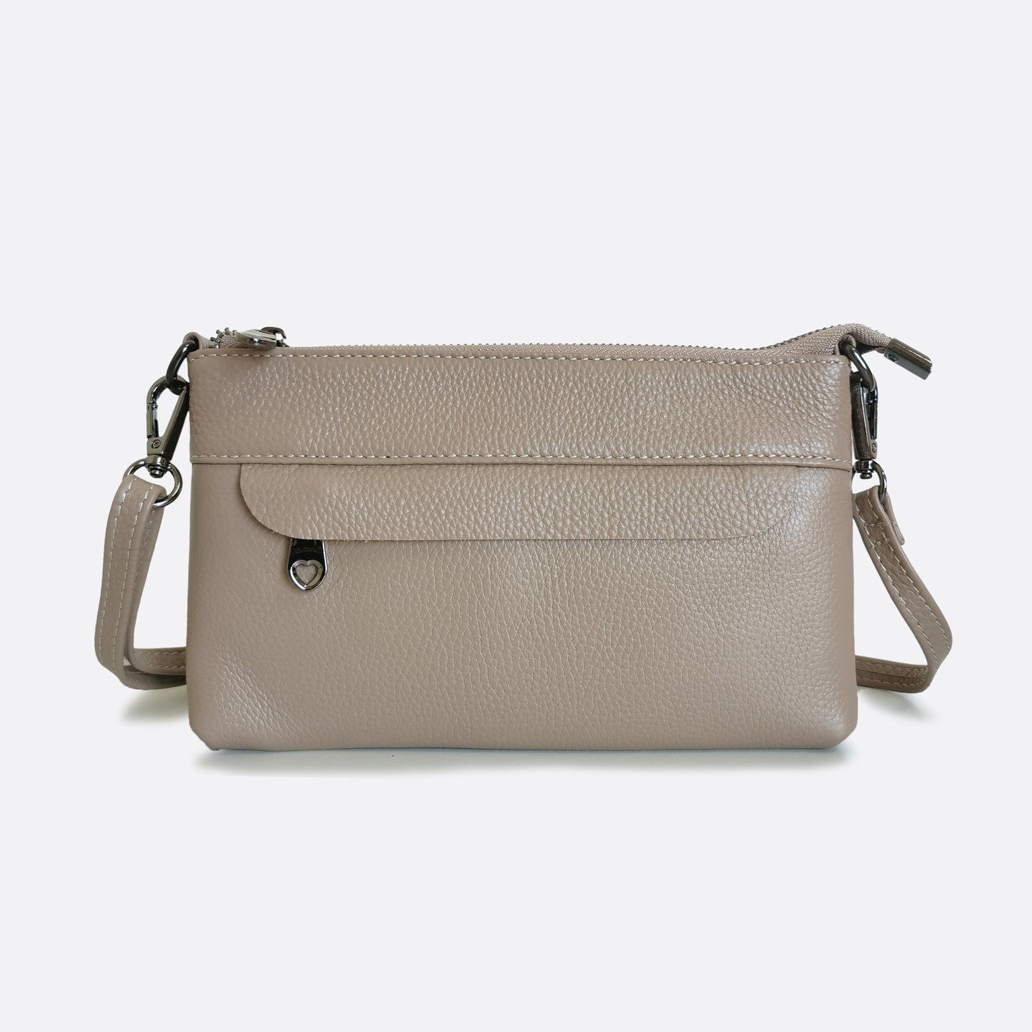 Women's genuine cowhide leather clutch Davel design