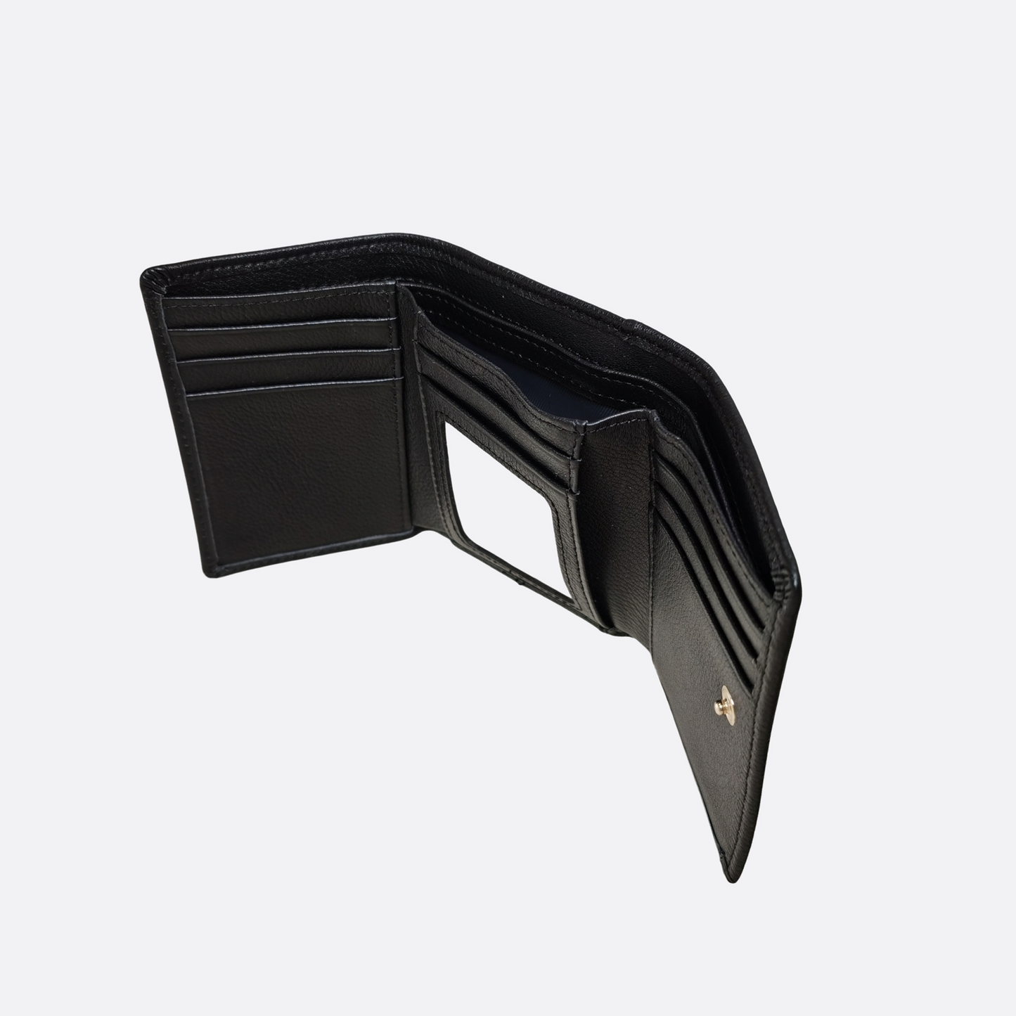 Unisex genuine cowhide leather short wallet Derie V2 design