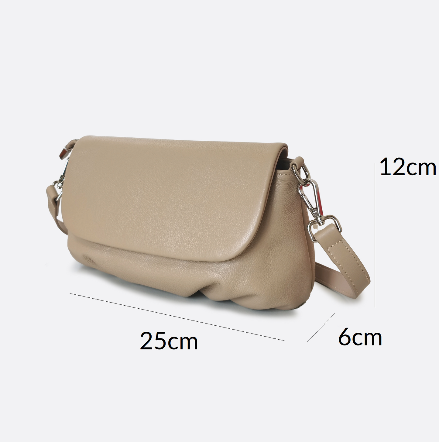 Women's genuine cowhide leather messenger satchel bag handbag Boite V2 design