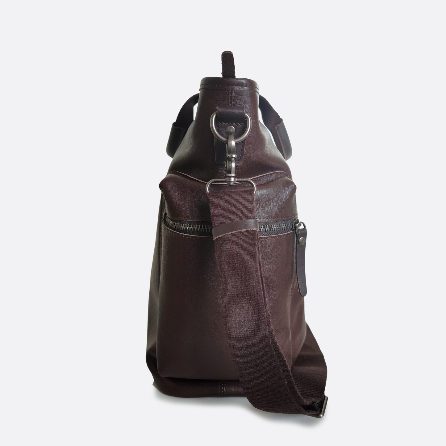 Unisex genuine cowhide leather tote bag Perry design