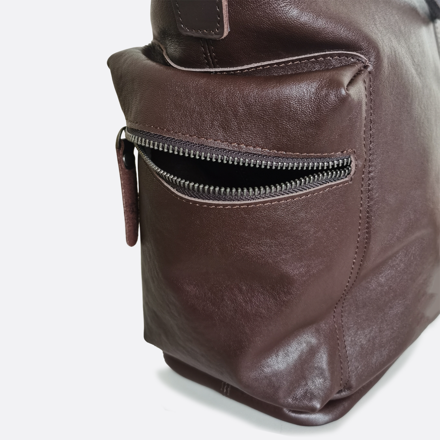 Unisex genuine cowhide leather tote bag Perry design