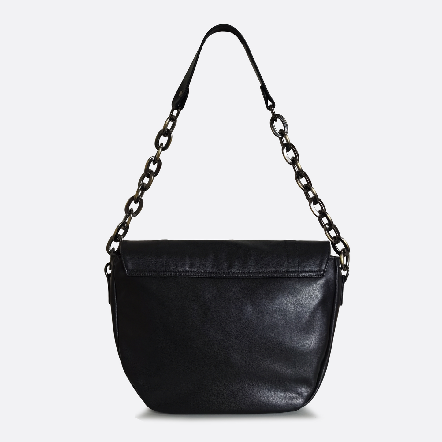 Women's genuine cowhide leather handbag Chain design Messenger sling bag
