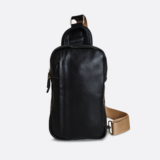 Unisex genuine cowhide leather fanny pack bag Davel V2 design