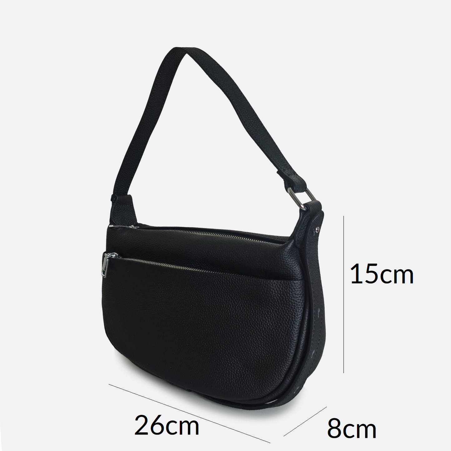 Women's genuine cowhide leather saddle handbag Edgar design