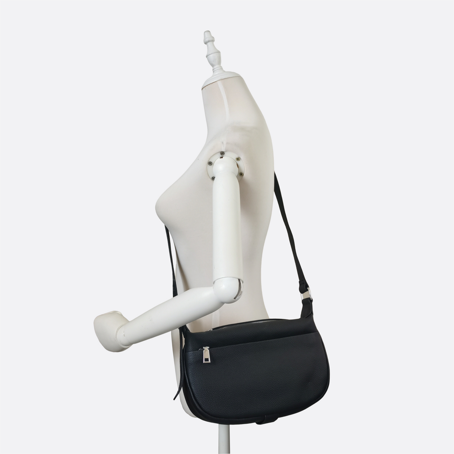 Women's genuine cowhide leather saddle handbag Edgar design