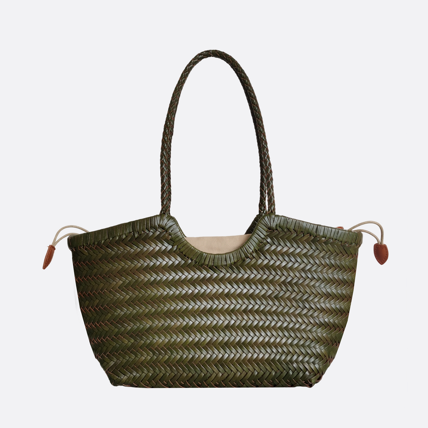 Women's handwoven genuine cowhide leather handbag Top Handle shopping tote V3