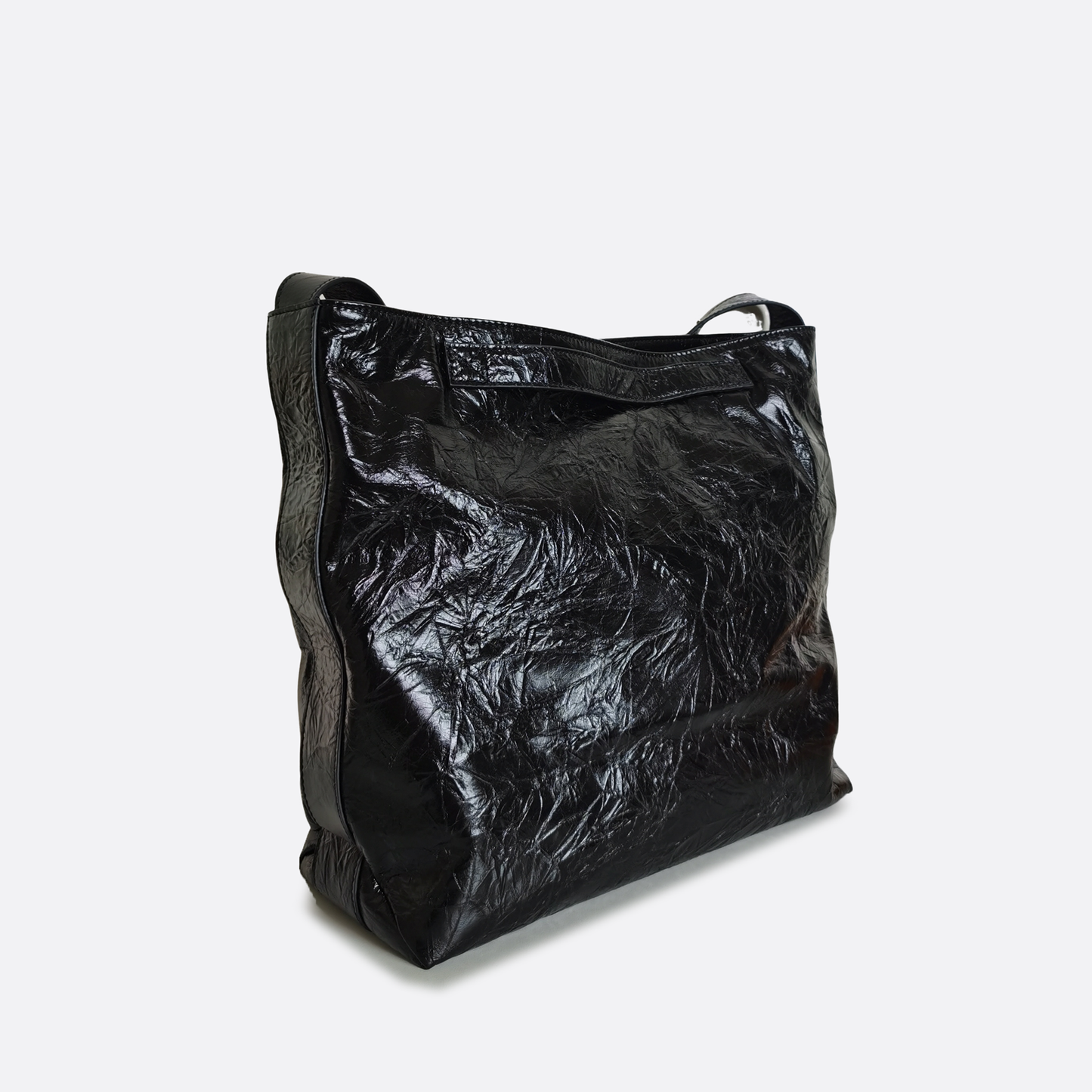 Women's waxed genuine cowhide leather crumbled handbag Klos design