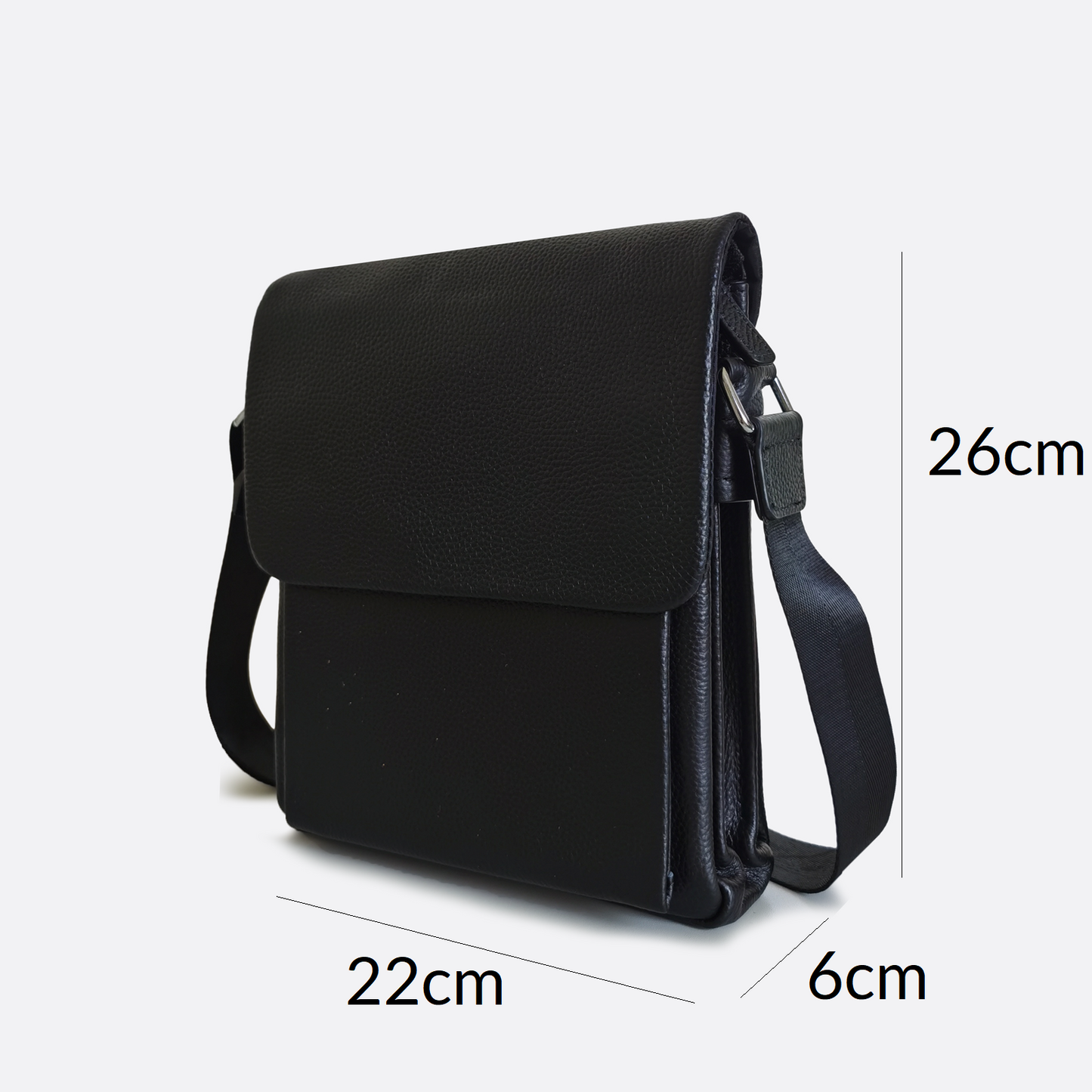 Flap design V2 genuine cowhide leather sling bag