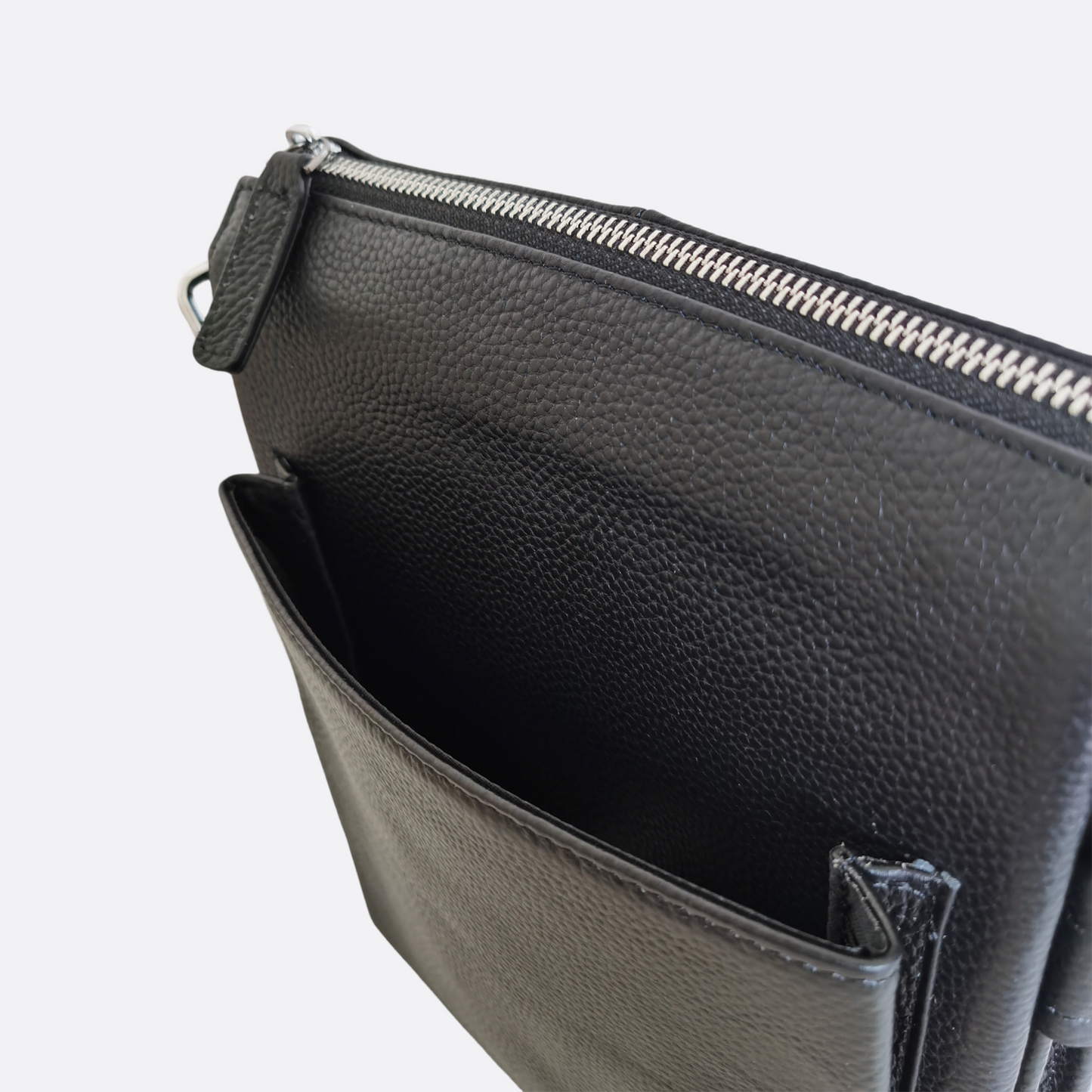 Flap design V2 genuine cowhide leather sling bag