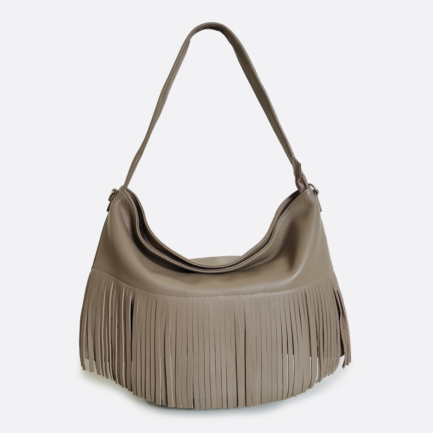 Women's genuine cowhide leather hobo bag Tassel Dilla V2 design