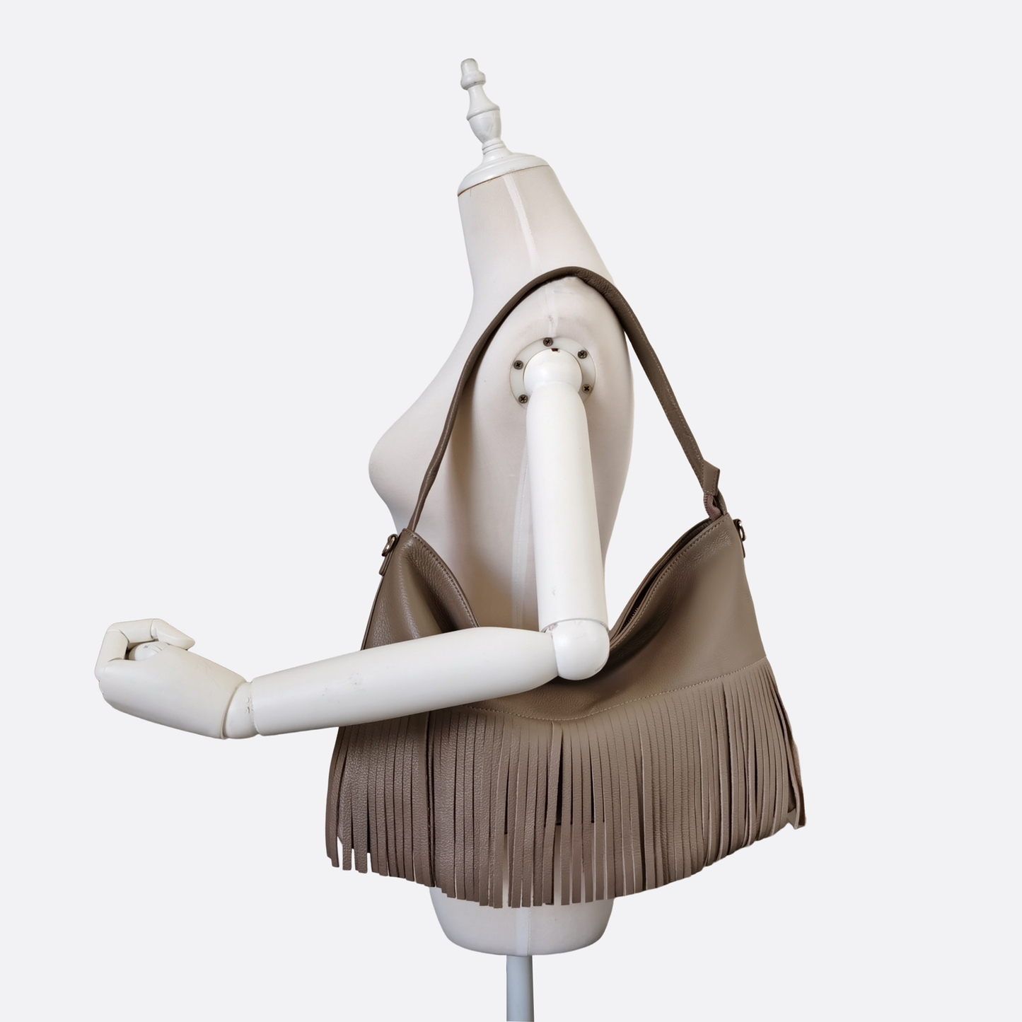 Women's genuine cowhide leather hobo bag Tassel Dilla V2 design