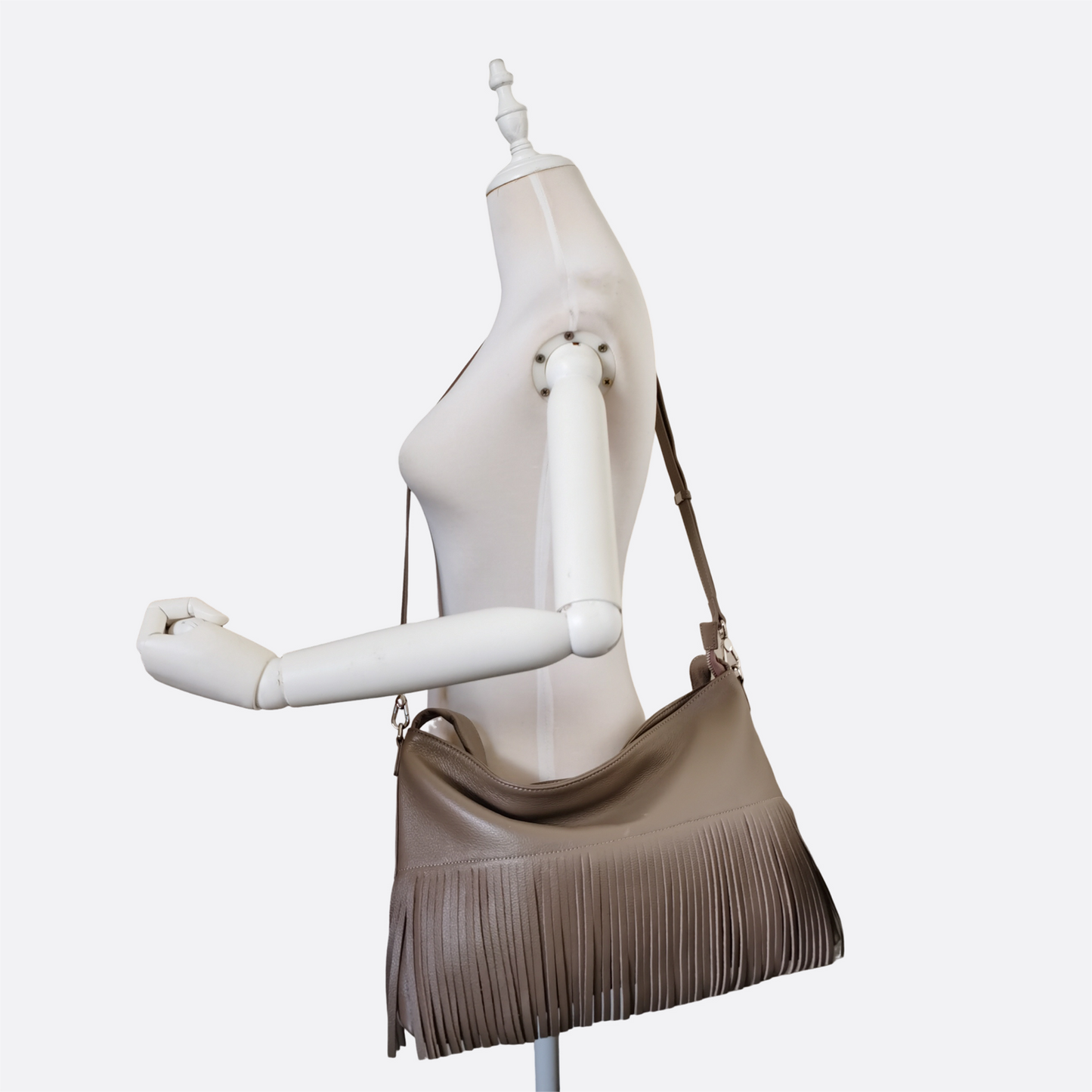 Women's genuine cowhide leather hobo bag Tassel Dilla V2 design