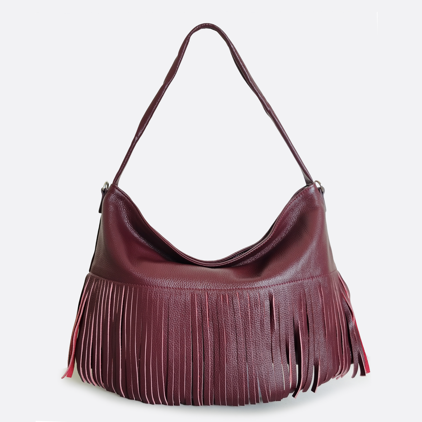 Women's genuine cowhide leather hobo bag Tassel Dilla V2 design