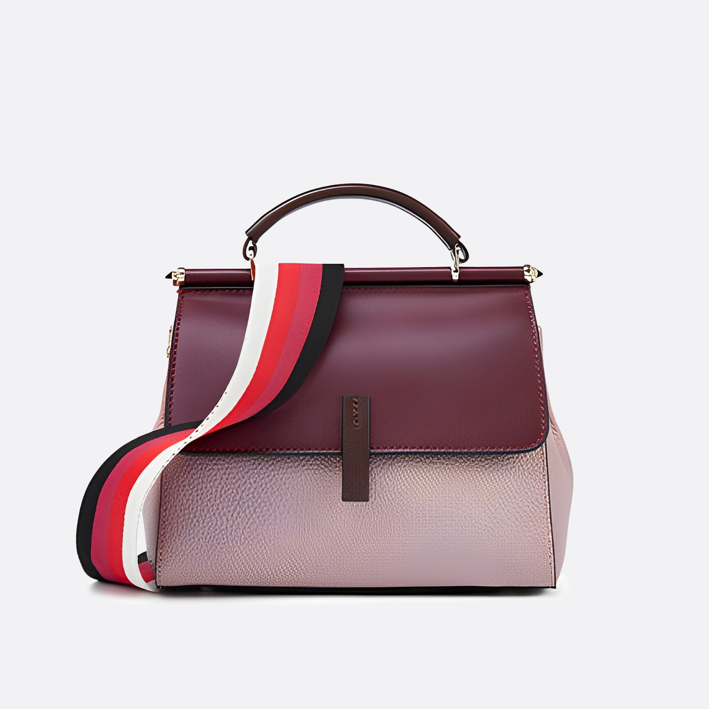 Women's cowhide leather handbag Lari design with 2 straps