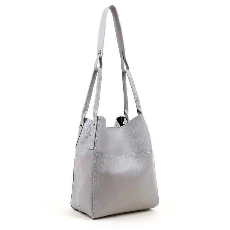 Women's genuine cowhide leather handbag Basket Lock V4 design