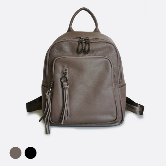 Women's genuine cowhide leather backpack Tassel design