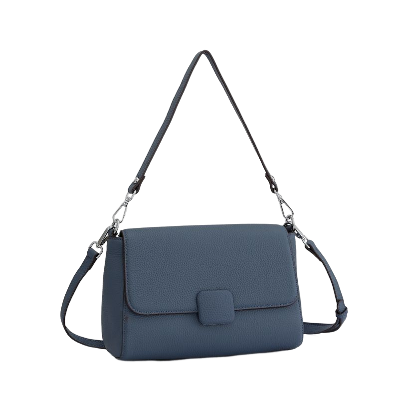 Women's genuine cowhide leather handbag Square V3 design with 2 straps by Tomorrow Closet
