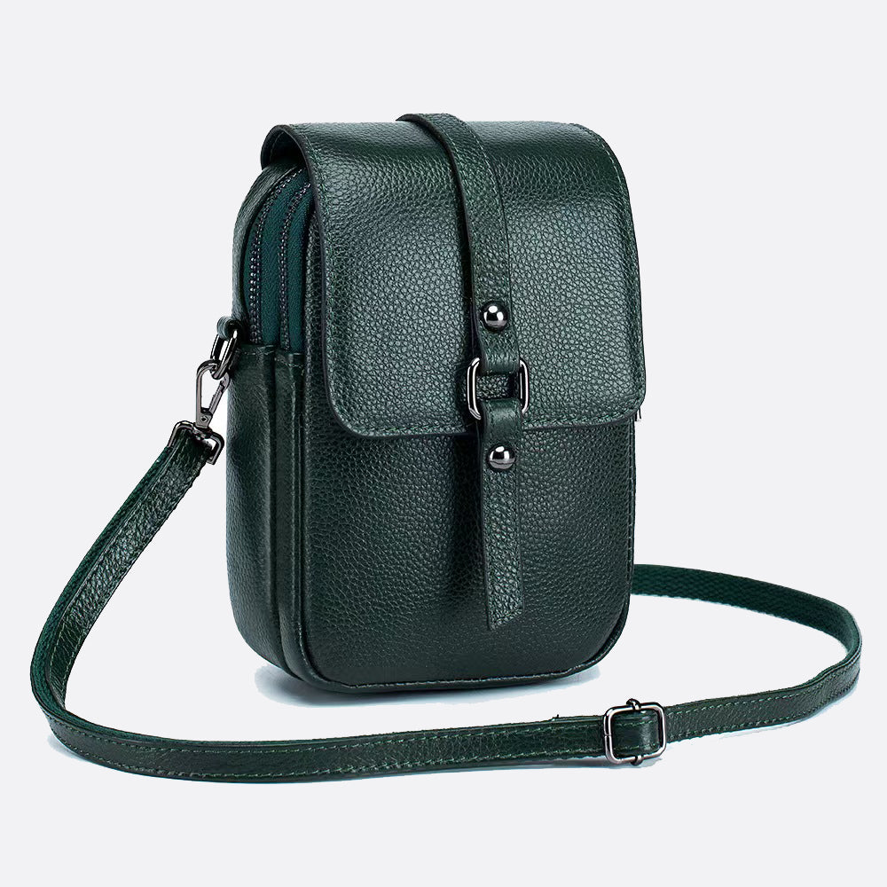 Women's genuine cowhide leather handphone bag Mirren design
