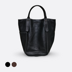 Women's genuine cowhide leather handbag Basket Lock design-dual carry version