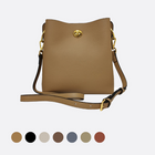 Women's genuine cowhide leather bucket bag