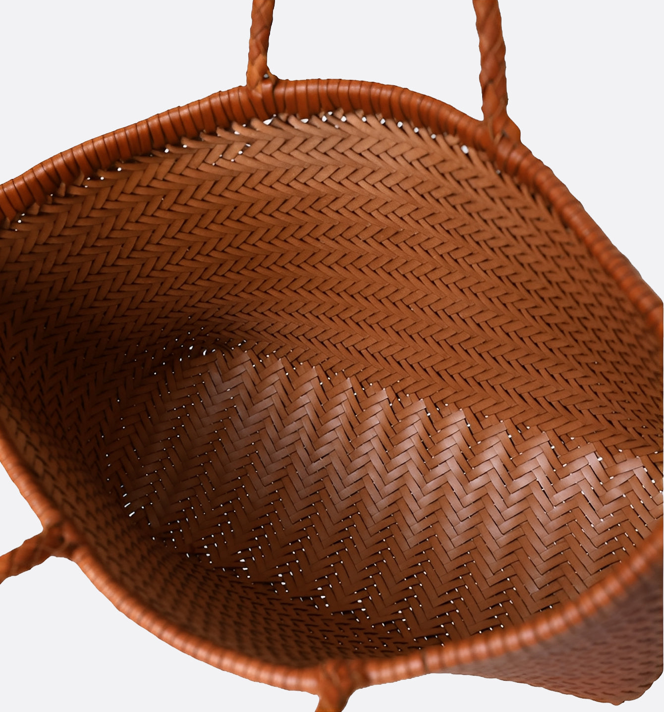 Women's handwoven genuine cowhide leather handbag Top Handle shopping tote